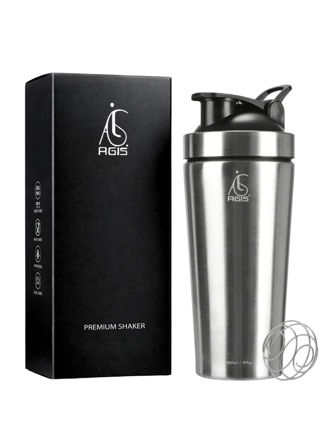 AGIS 700ml Steel Shaker