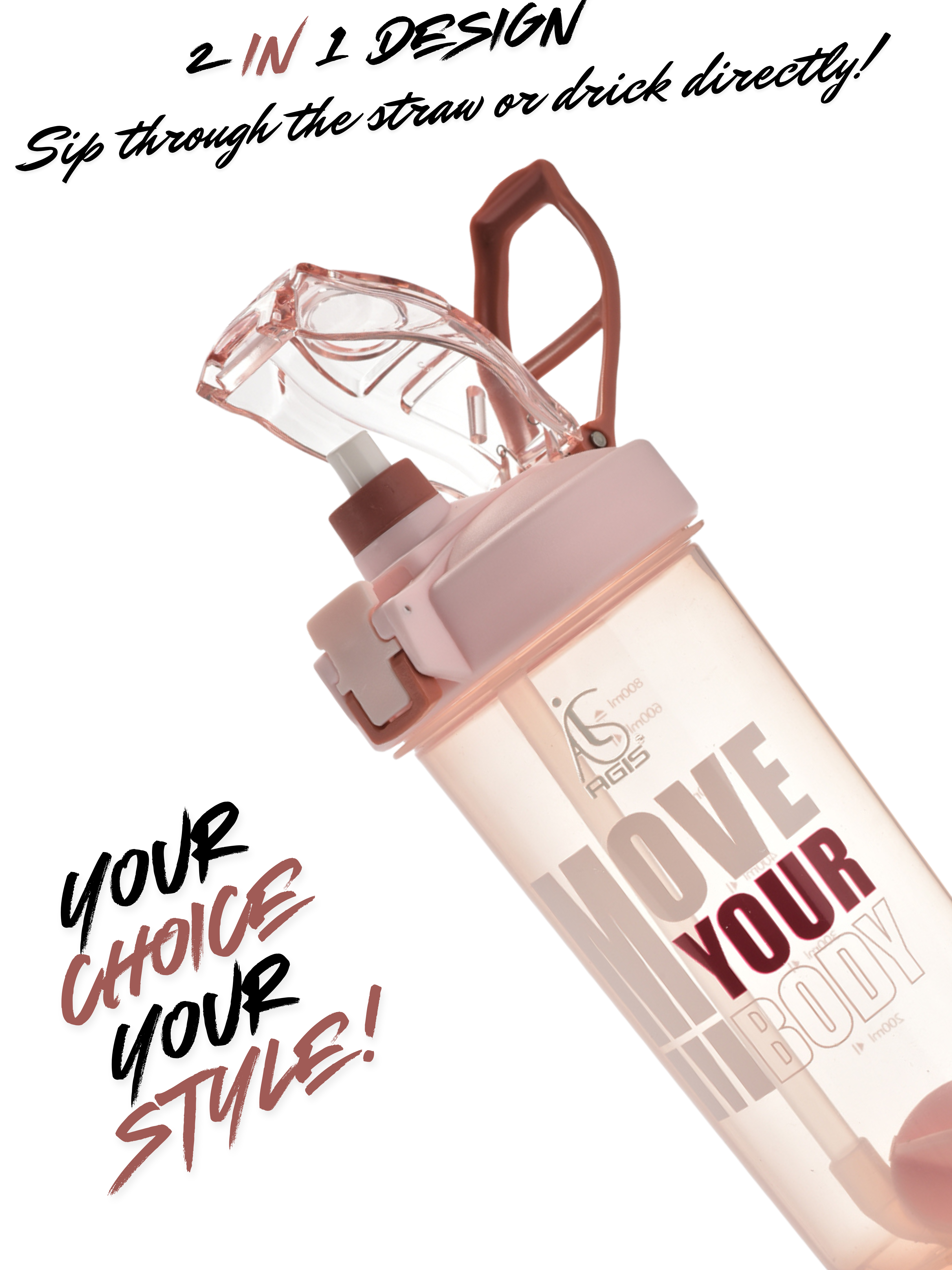 AGIS Sip & Drink 800ml Shaker