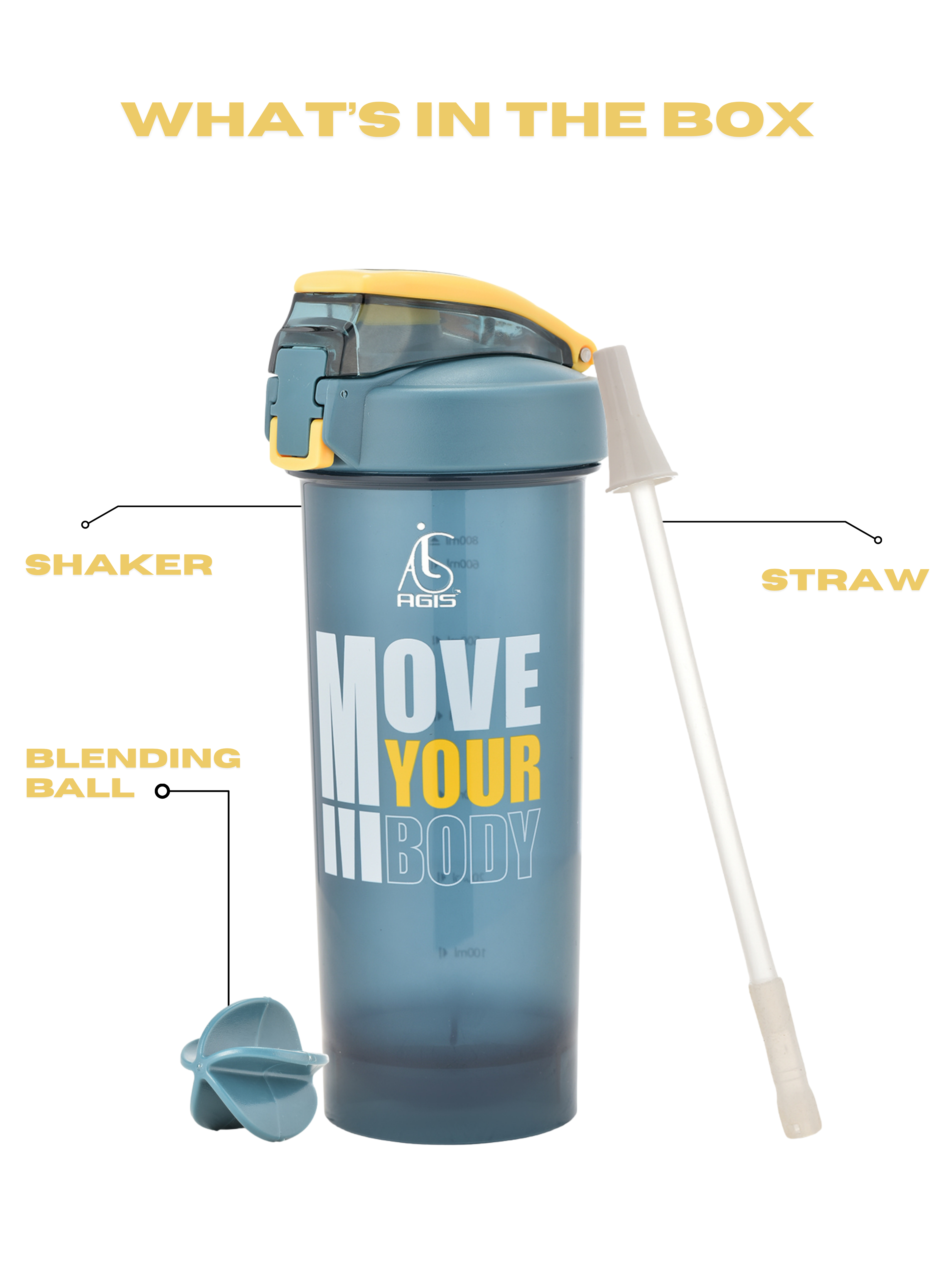 AGIS Sip & Drink 800ml Shaker