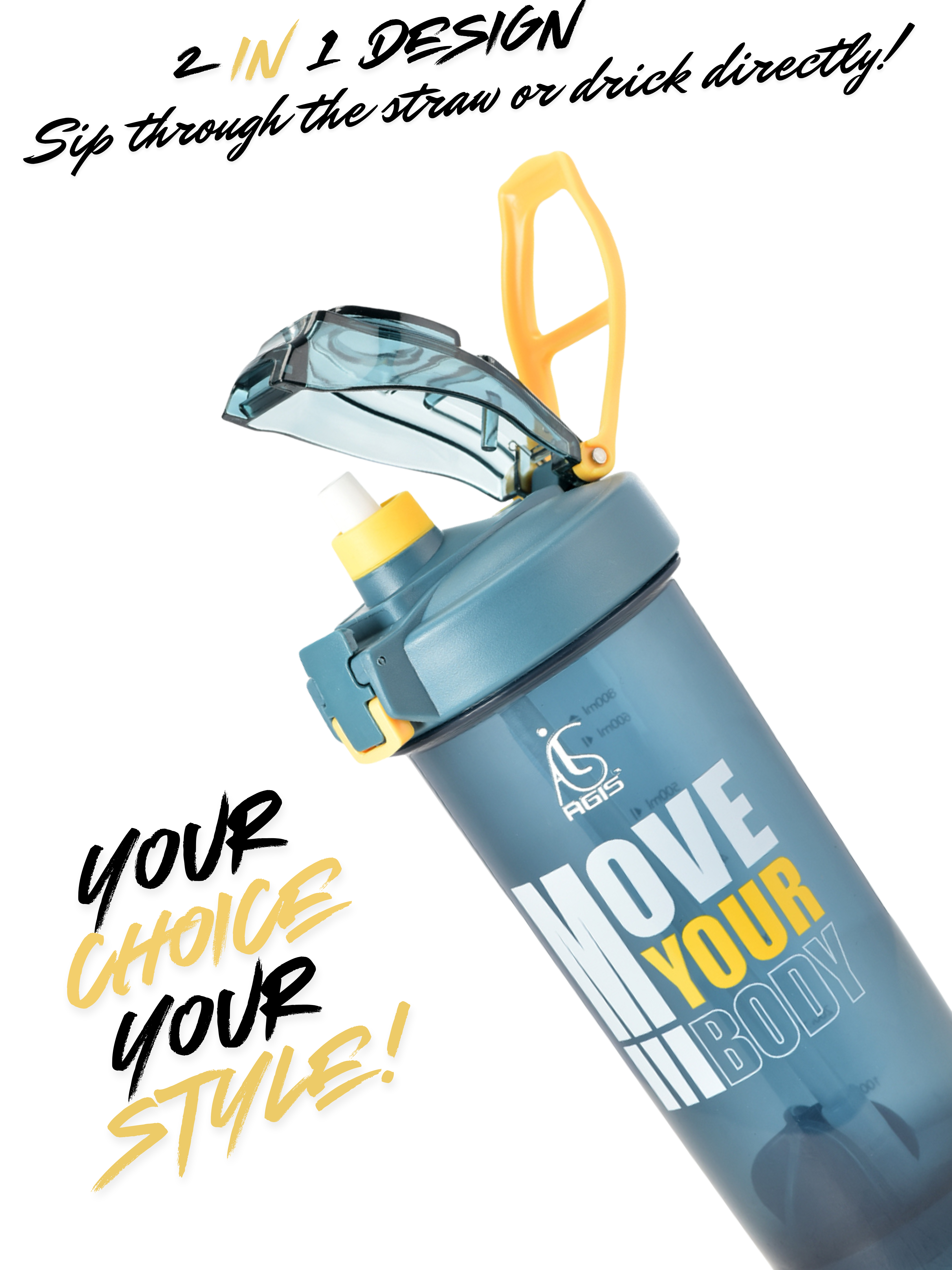 AGIS Sip & Drink 800ml Shaker