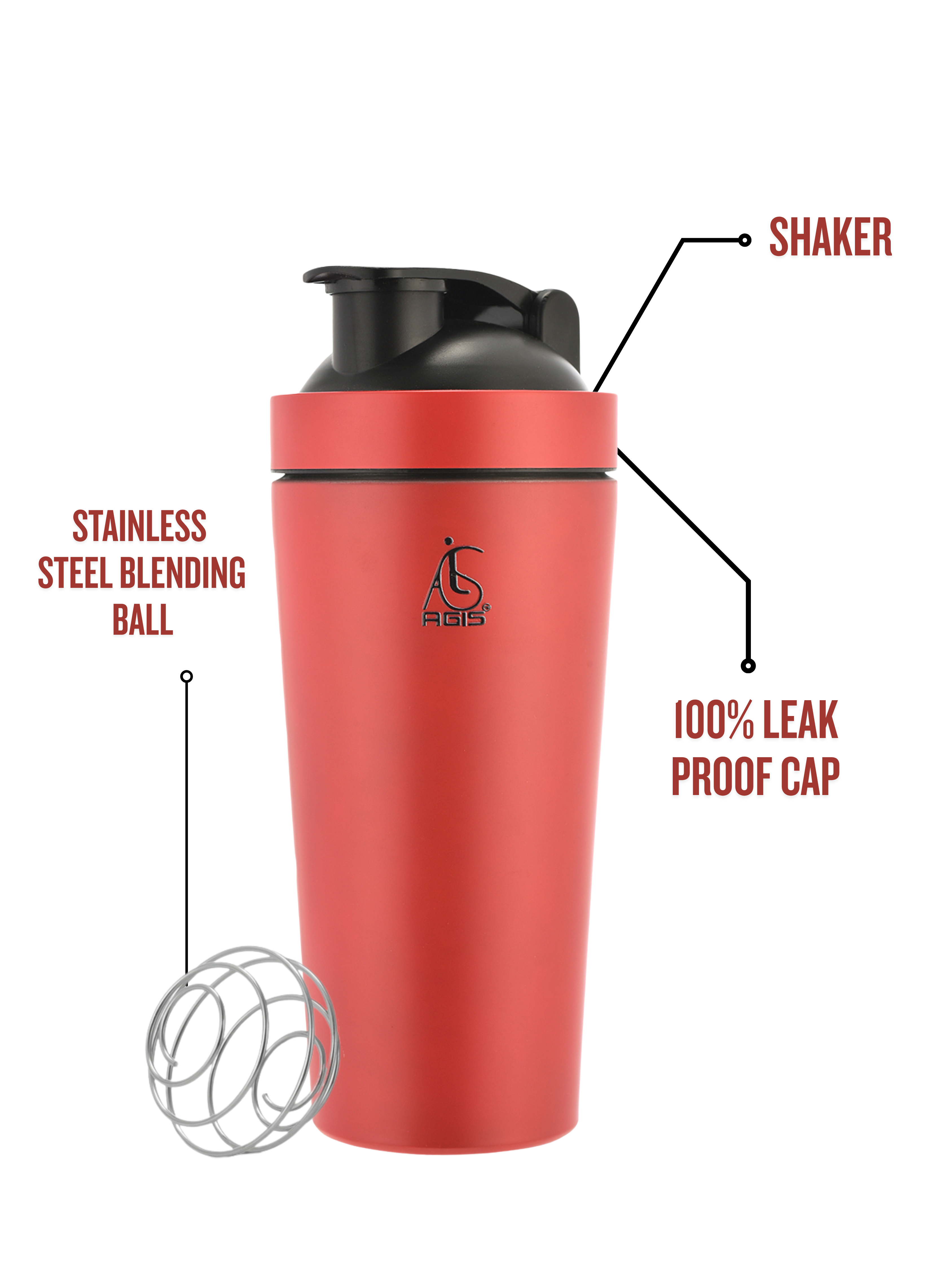 AGIS 700ml Steel Shaker