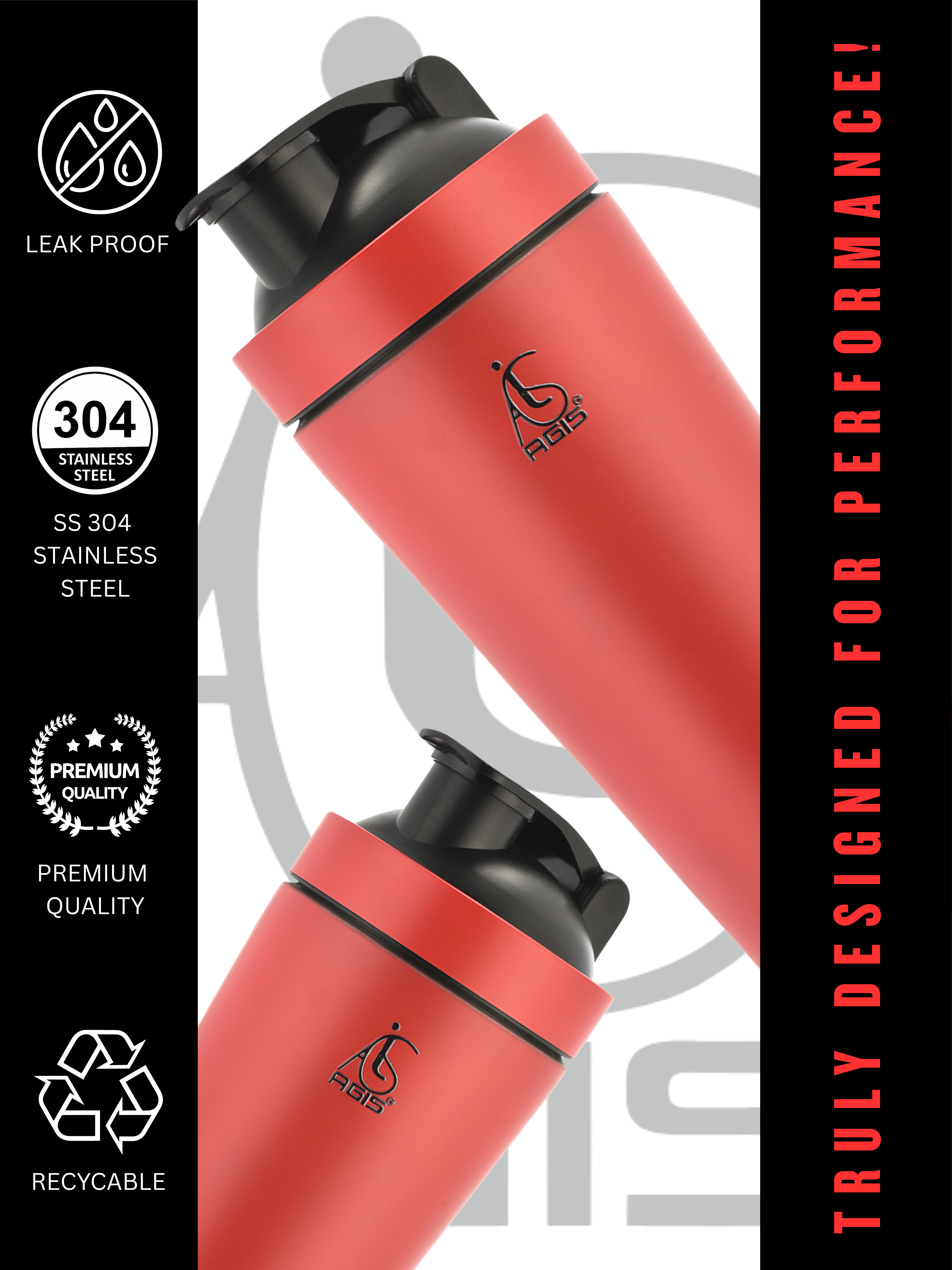 AGIS 700ml Steel Shaker