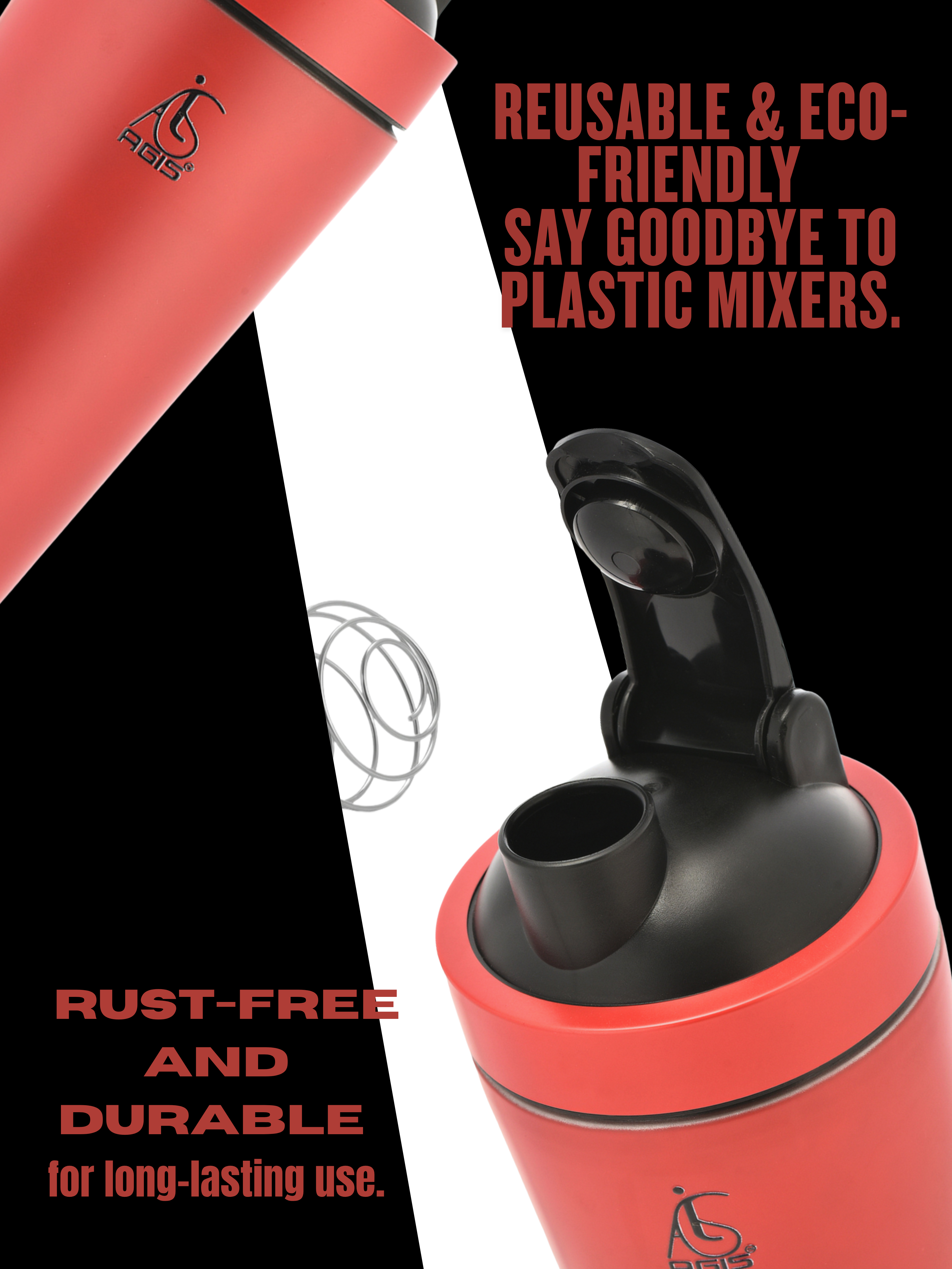 AGIS 700ml Steel Shaker