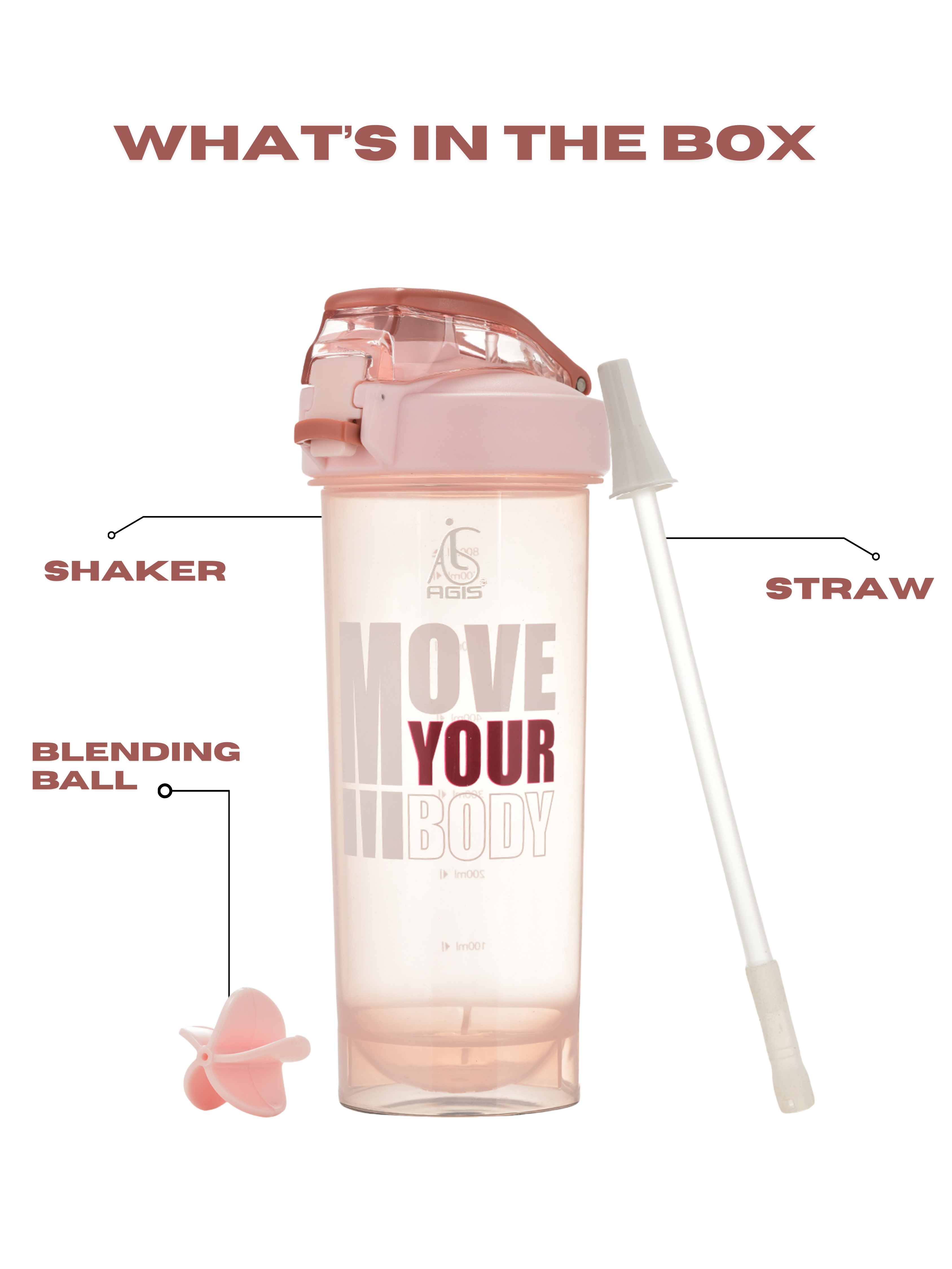 AGIS Sip & Drink 800ml Shaker